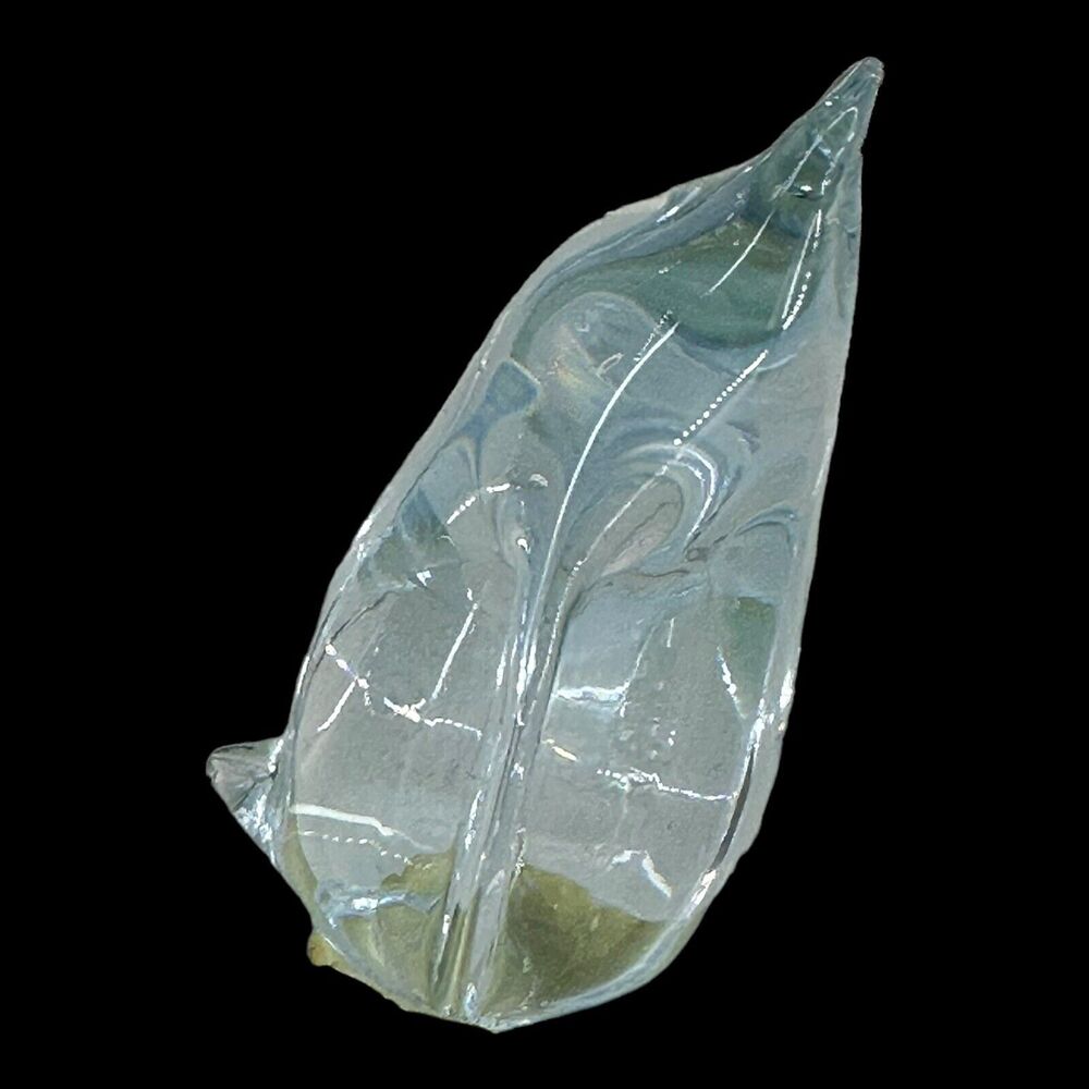 Randsfjord Glass Penguin Handblown Special Crystal Norway Figure w/ Sticker VTG